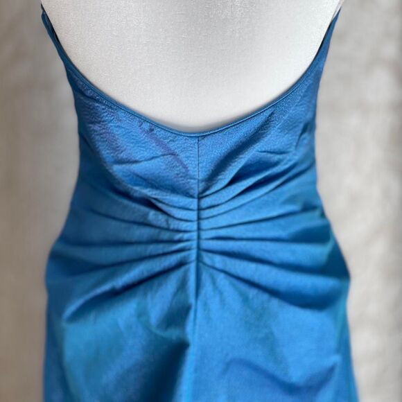 Rare Vintage 90’s Gunne Sax Blue Iridescent Evening Gown Prom Dress Size 5/5 - Picture 5 of 10